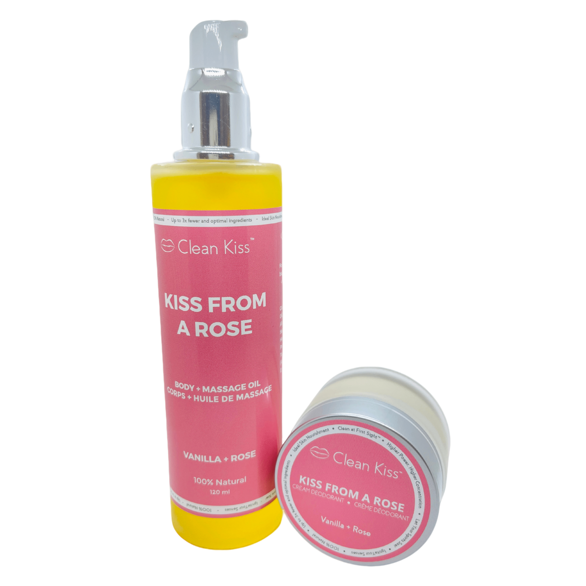 Kiss Rinse Kiss From a Rose Body Oil + Deodorant Duo – Clean Kiss